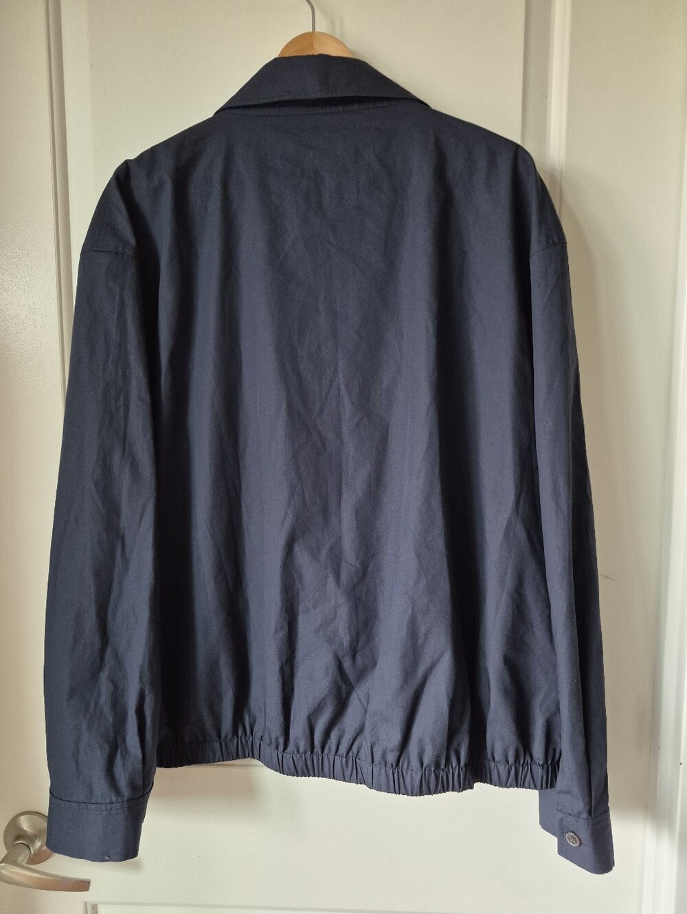 FRAME Navy Blue Zip-Up Bomber Jacket - Excellent Condition - Size XL - Picture 7 of 10